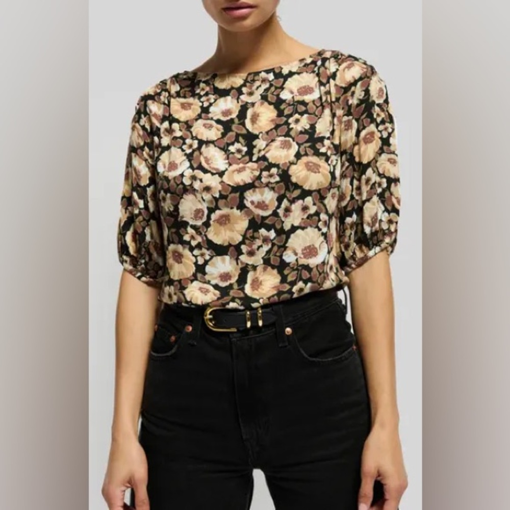 Nation LTD Luisa Floral Drape Top 2 for $20 - Picture 2 of 6